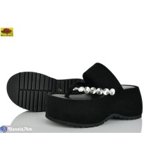 Шлепки жіночі на літо (8 пар р.36-40) чорний  "Mei De Li"