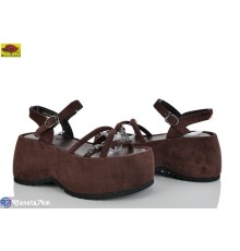 Босоніжки жіночі на літо (8 пар р.36-40) коричневий  "Mei De Li"