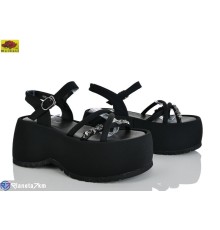 Босоніжки жіночі на літо (8 пар р.36-40) чорний  "Mei De Li"