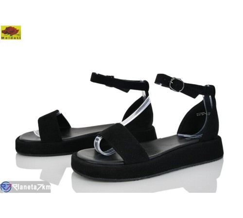 Босоніжки жіночі на літо (8 пар р.36-41) чорний  "Mei De Li"