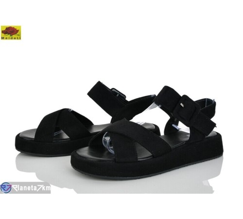 Босоніжки жіночі на літо (8 пар р.36-41) чорний  "Mei De Li"