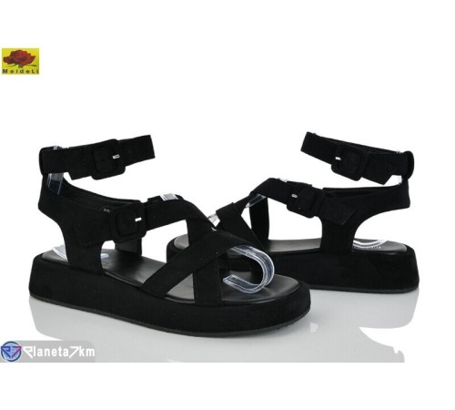 Босоніжки жіночі на літо (8 пар р.36-41) чорний  "Mei De Li"