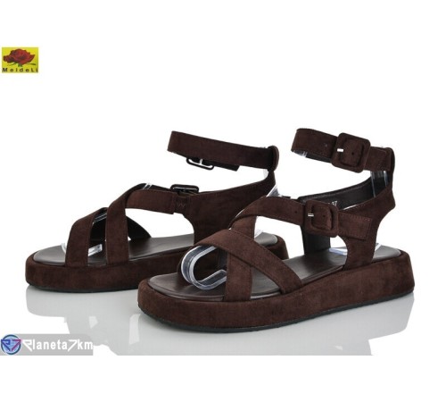 Босоніжки жіночі на літо (8 пар р.36-41) коричневий  "Mei De Li"