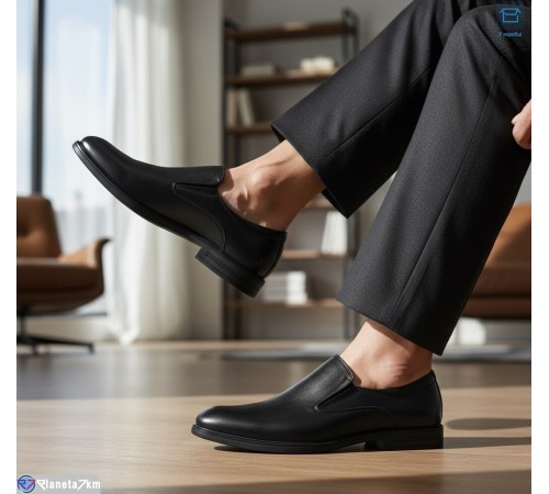 Туфлі чоловічі на весну/осінь (6 пар р.46-48) чорний  "KULIBABA"
