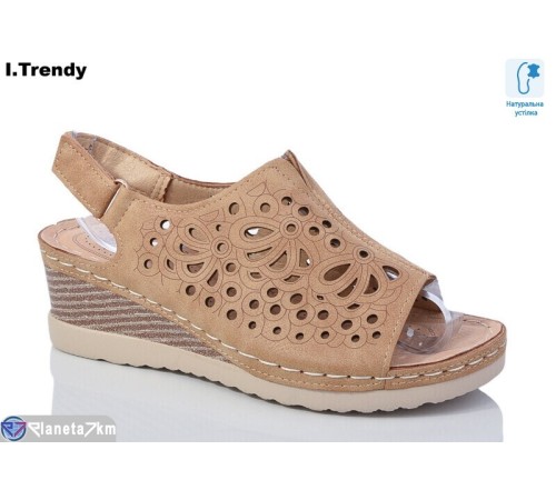 Босоніжки жіночі на літо (8 пар р.37-42) коричневий  "Trendy"