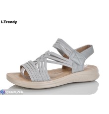 Босоніжки жіночі на літо (8 пар р.36-41) сірий  "Trendy"