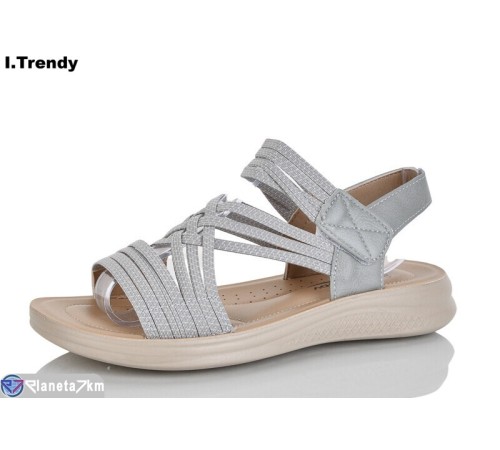 Босоніжки жіночі на літо (8 пар р.36-41) сірий  "Trendy"