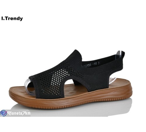 Босоніжки жіночі на літо (8 пар р.36-41) чорний  "Trendy"