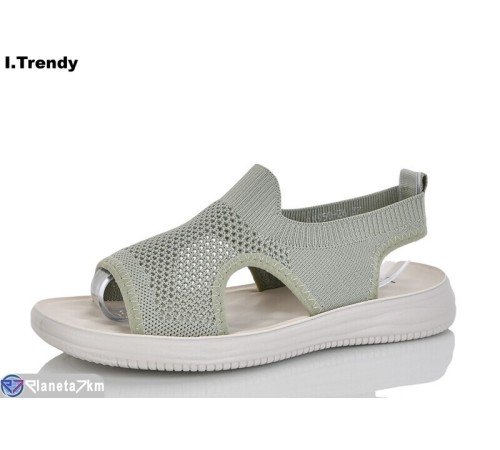 Босоніжки жіночі на літо (8 пар р.36-41) зелений  "Trendy"