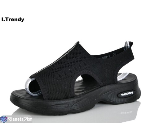 Босоніжки жіночі на літо (8 пар р.36-41) чорний  "Trendy"