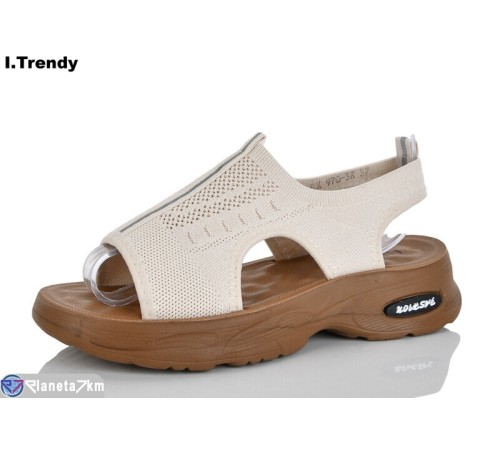 Босоніжки жіночі на літо (8 пар р.36-41) бежевий  "Trendy"