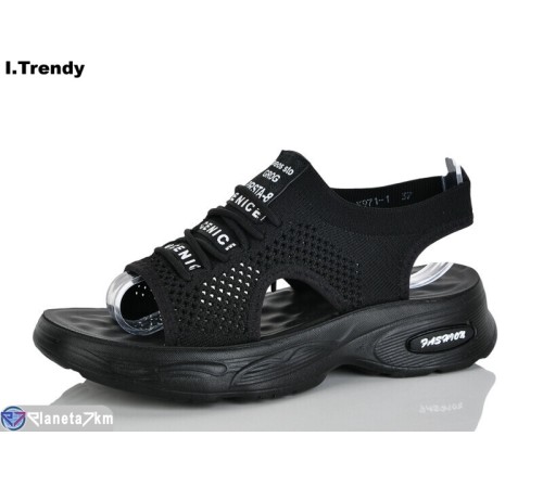 Босоніжки жіночі на літо (8 пар р.36-41) чорний  "Trendy"