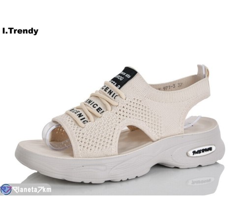 Босоніжки жіночі на літо (8 пар р.36-41) бежевий  "Trendy"