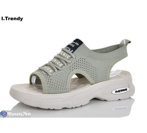 Босоніжки жіночі на літо (8 пар р.36-41) зелений  "Trendy"