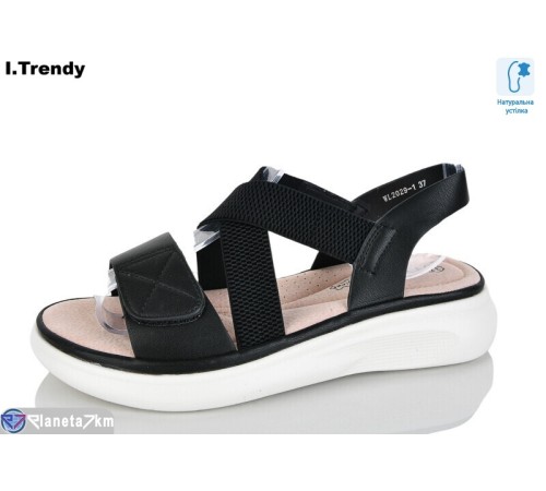 Босоніжки жіночі на літо (8 пар р.36-41) чорний  "Trendy"