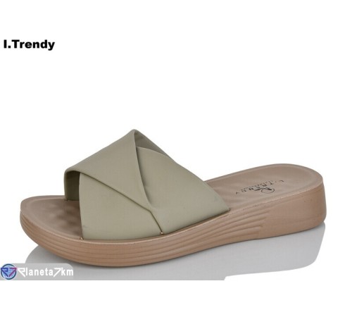 Шлепки жіночі на літо (8 пар р.36-41) зелений  "Trendy"