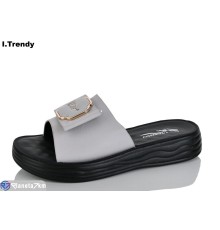 Шлепки жіночі на літо (8 пар р.36-41) сірий  "Trendy"