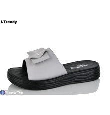 Шлепки жіночі на літо (8 пар р.36-41) сірий  "Trendy"