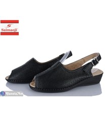 Туфлі жіночі на літо (8 пар р.37-42) чорний  "Saimaoji"