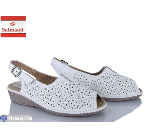 Туфлі жіночі на літо (8 пар р.37-42) білий  "Saimaoji"