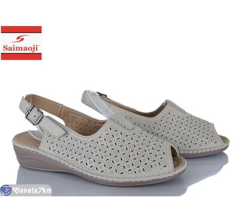 Туфлі жіночі на літо (8 пар р.37-42) бежевий  "Saimaoji"