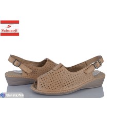 Туфлі жіночі на літо (8 пар р.37-42) коричневий  "Saimaoji"