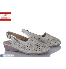 Туфлі жіночі на літо (8 пар р.37-42) бежевий  "Saimaoji"