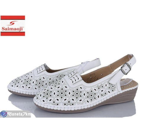 Туфлі жіночі на літо (8 пар р.37-42) білий  "Saimaoji"