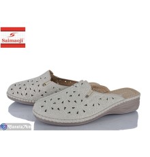 Шлепки жіночі на літо (8 пар р.37-42) бежевий  "Saimaoji"