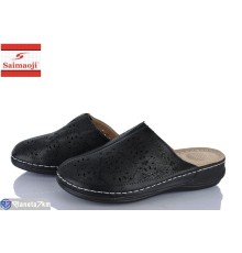 Шлепки жіночі на літо (8 пар р.37-42) чорний  "Saimaoji"