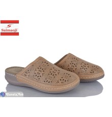 Шлепки жіночі на літо (8 пар р.37-42) коричневий  "Saimaoji"