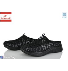 Шлепки жіночі на літо (8 пар р.37-42) чорний  "Saimaoji"