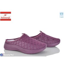 Шлепки жіночі на літо (8 пар р.37-42) фіолетовий  "Saimaoji"