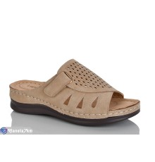 Шлепки жіночі на літо (8 пар р.37-42) коричневий  "ZORINA"