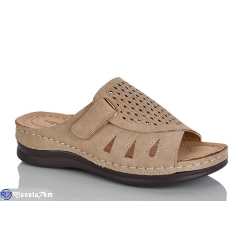 Шлепки жіночі на літо (8 пар р.37-42) коричневий  "ZORINA"