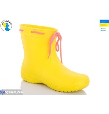 Жіноче гумове взуття на весну/осінь (6 пар р.36-41) жовтий  "Jose Amorales"