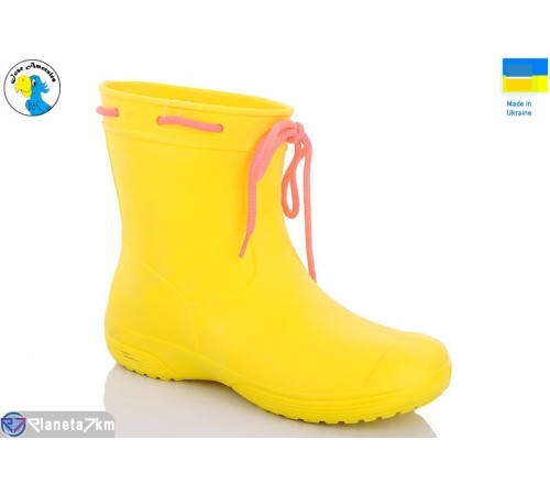 Жіноче гумове взуття на весну/осінь (6 пар р.36-41) жовтий  "Jose Amorales"