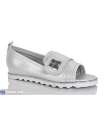 Босоніжки жіночі на літо (8 пар р.36-41) срібний  "YAMMI SHOES"