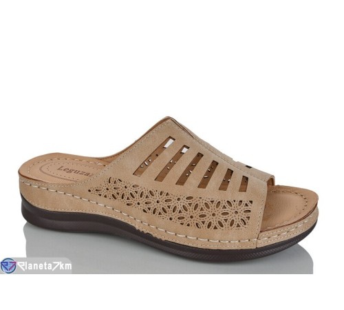 Шлепки жіночі на літо (8 пар р.40-43) коричневий  "ZORINA"