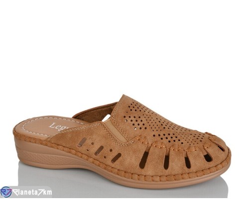 Шлепки жіночі на літо (8 пар р.37-42) коричневий  "ZORINA"