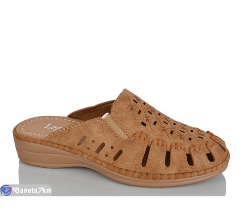 Шлепки жіночі на літо (8 пар р.37-42) коричневий  "ZORINA"