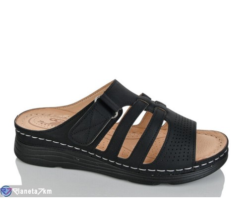 Шлепки жіночі на літо (8 пар р.37-42) чорний  "ZORINA"