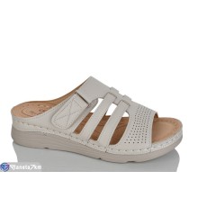 Шлепки жіночі на літо (8 пар р.37-42) бежевий  "ZORINA"