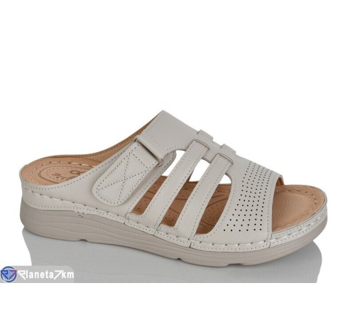 Шлепки жіночі на літо (8 пар р.37-42) бежевий  "ZORINA"