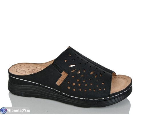 Шлепки жіночі на літо (8 пар р.37-42) чорний  "ZORINA"