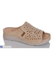 Шлепки жіночі на літо (8 пар р.37-42) коричневий  "ZORINA"