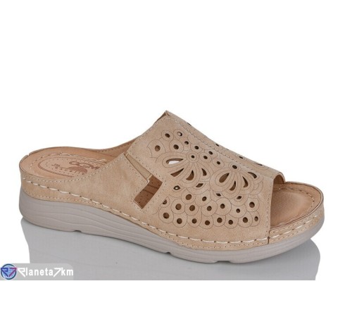 Шлепки жіночі на літо (8 пар р.37-42) коричневий  "ZORINA"