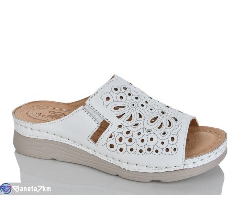 Шлепки жіночі на літо (8 пар р.37-42) білий  "ZORINA"
