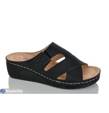 Шлепки жіночі на літо (8 пар р.37-42) чорний  "ZORINA"