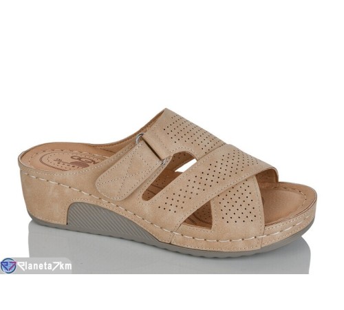 Шлепки жіночі на літо (8 пар р.37-42) коричневий  "ZORINA"